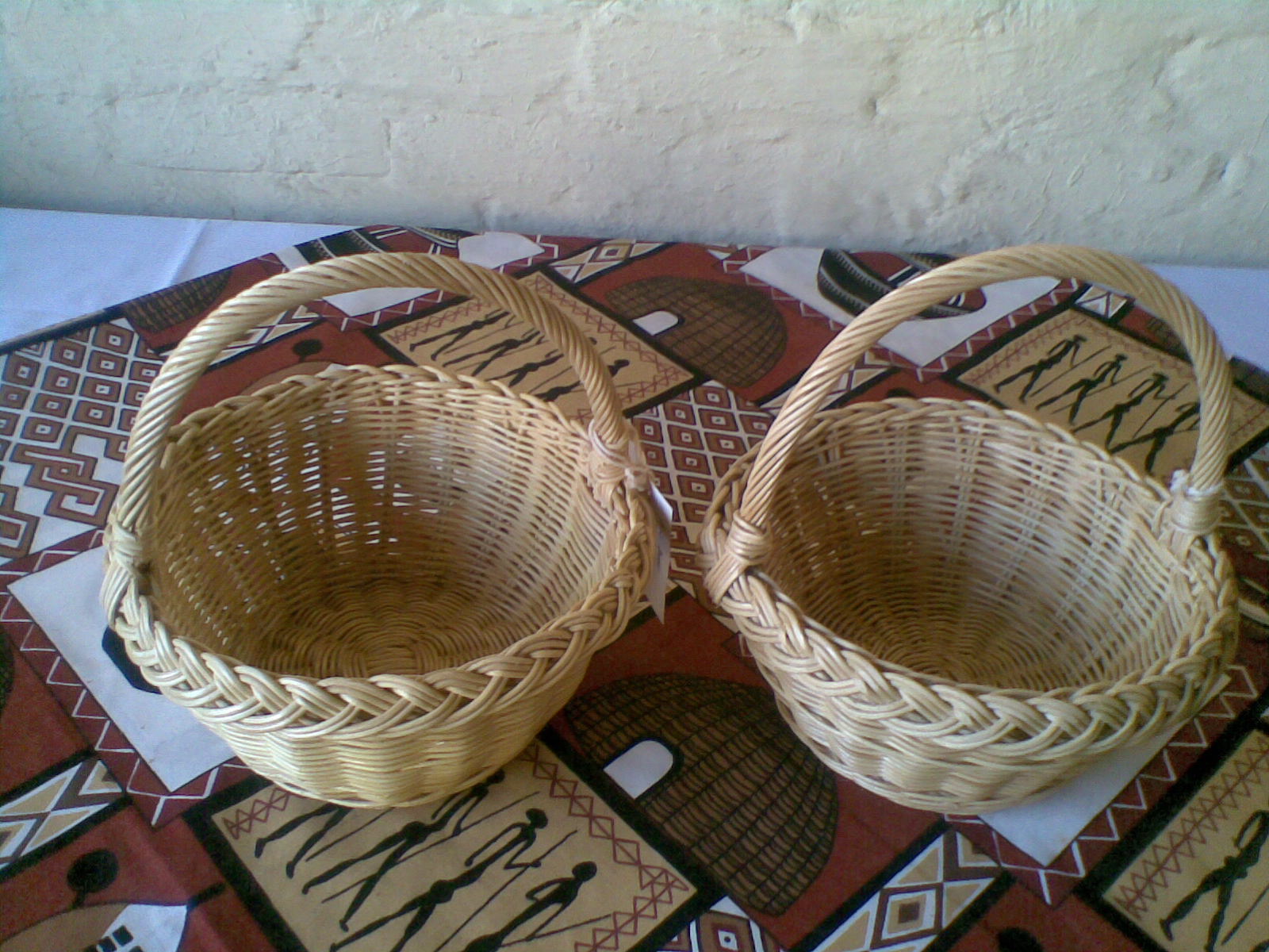 Cane weaving baskets