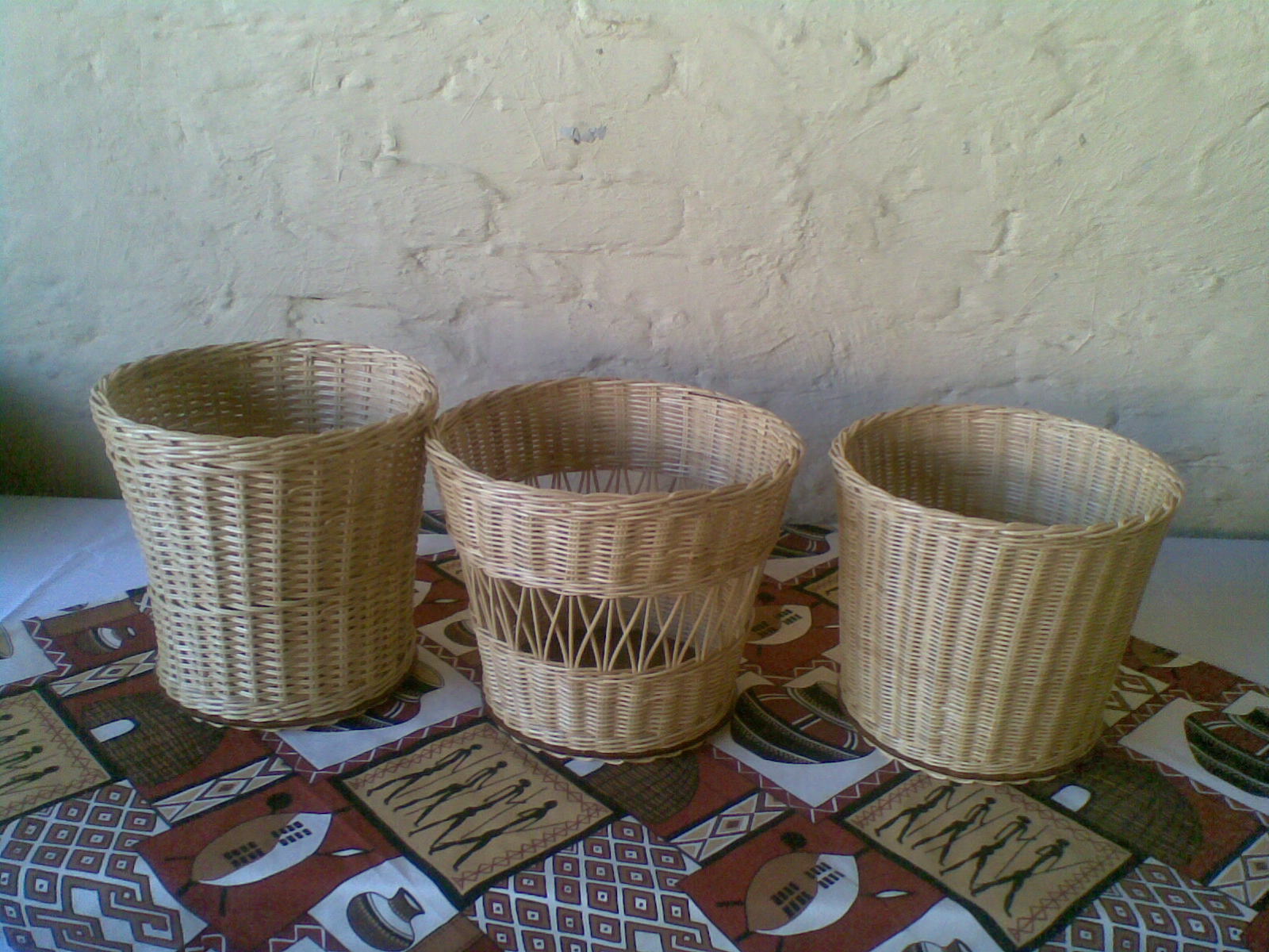 Cane weaving baskets